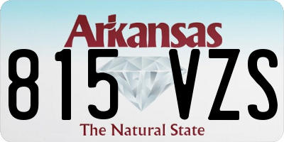 AR license plate 815VZS