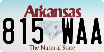 AR license plate 815WAA