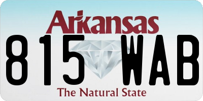 AR license plate 815WAB