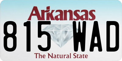 AR license plate 815WAD