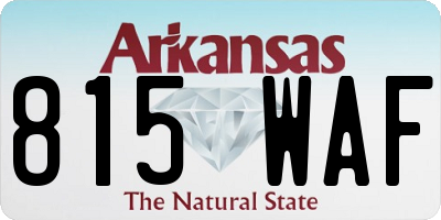 AR license plate 815WAF