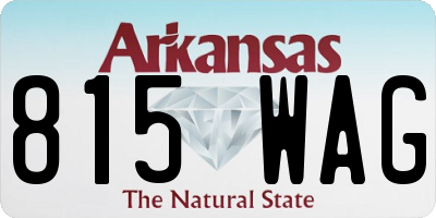 AR license plate 815WAG