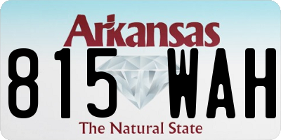 AR license plate 815WAH