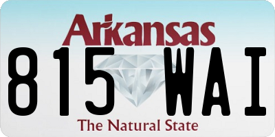 AR license plate 815WAI