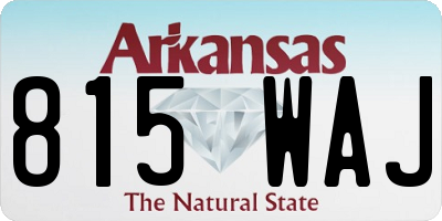 AR license plate 815WAJ