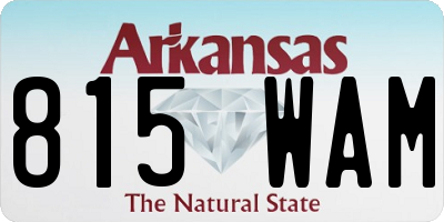 AR license plate 815WAM