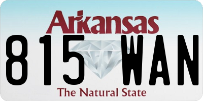 AR license plate 815WAN