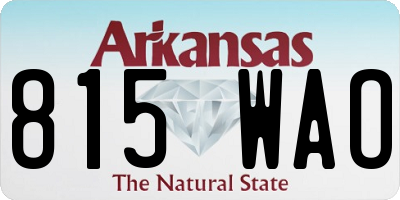 AR license plate 815WAO