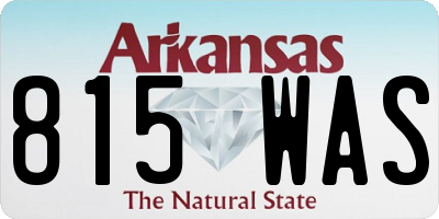 AR license plate 815WAS
