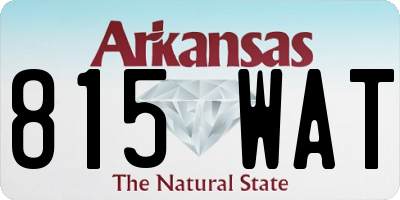 AR license plate 815WAT