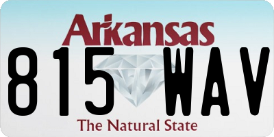 AR license plate 815WAV