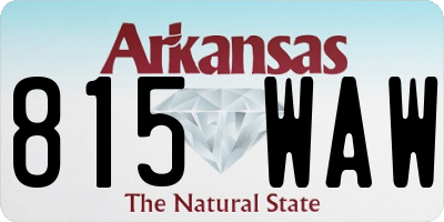AR license plate 815WAW