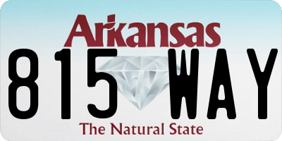 AR license plate 815WAY