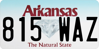 AR license plate 815WAZ