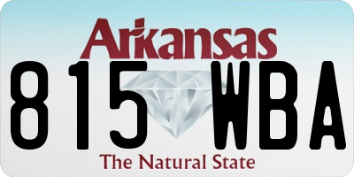 AR license plate 815WBA