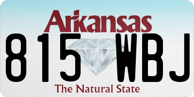 AR license plate 815WBJ