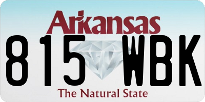 AR license plate 815WBK