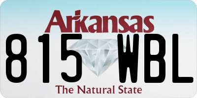 AR license plate 815WBL