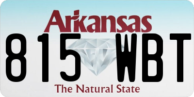 AR license plate 815WBT