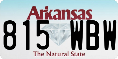 AR license plate 815WBW