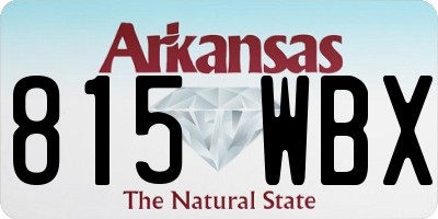 AR license plate 815WBX