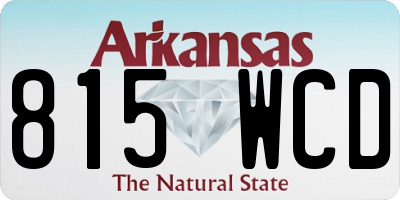 AR license plate 815WCD