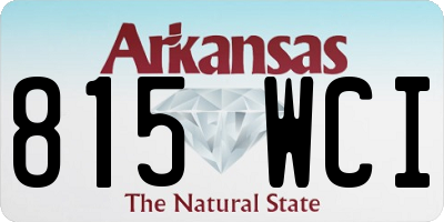 AR license plate 815WCI