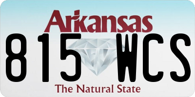 AR license plate 815WCS