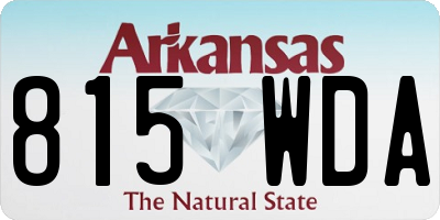 AR license plate 815WDA