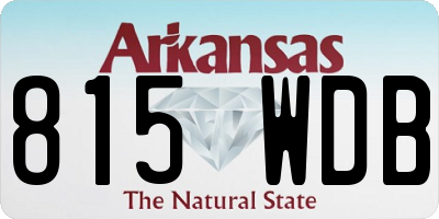 AR license plate 815WDB