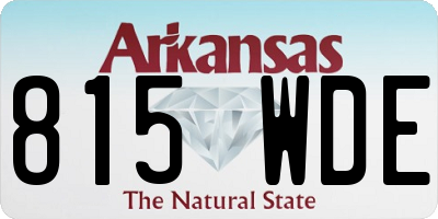 AR license plate 815WDE