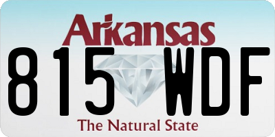 AR license plate 815WDF
