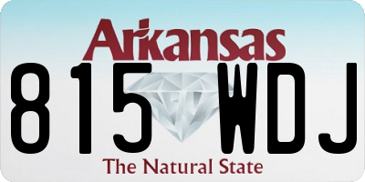 AR license plate 815WDJ