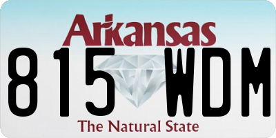 AR license plate 815WDM