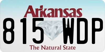 AR license plate 815WDP