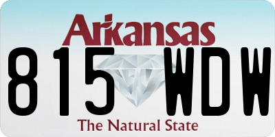 AR license plate 815WDW