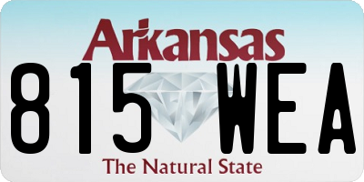 AR license plate 815WEA