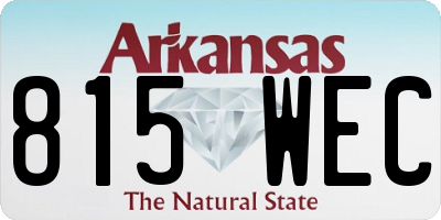 AR license plate 815WEC