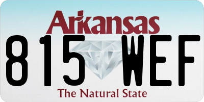 AR license plate 815WEF