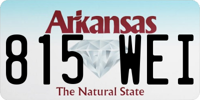AR license plate 815WEI