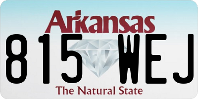 AR license plate 815WEJ