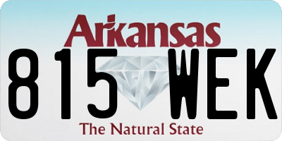 AR license plate 815WEK