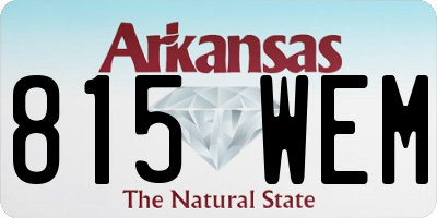 AR license plate 815WEM