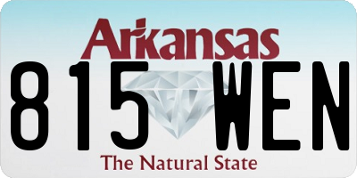AR license plate 815WEN