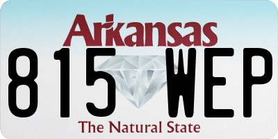 AR license plate 815WEP