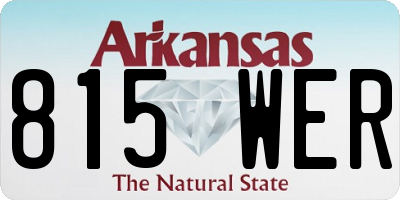 AR license plate 815WER