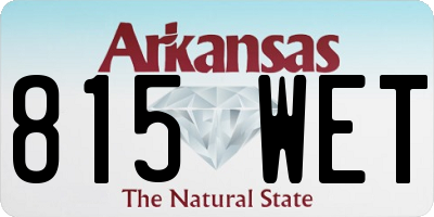 AR license plate 815WET