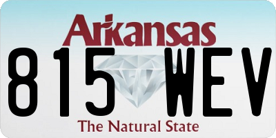 AR license plate 815WEV