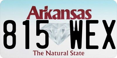 AR license plate 815WEX