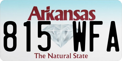 AR license plate 815WFA